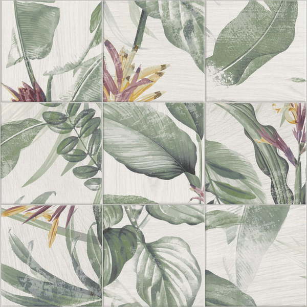 Напольная плитка 20*20 Decor Spring Leaves (уп.1м2 /25 шт)