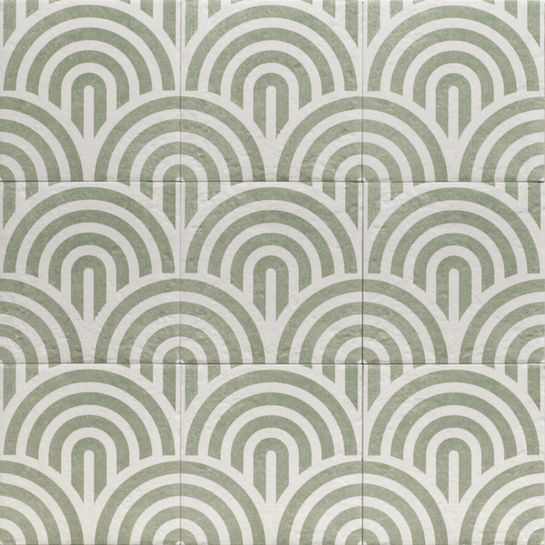 Керамогранит 20*20 Декор Зеленый Три / Decor Green Three (уп.1 м2/ 25 шт)