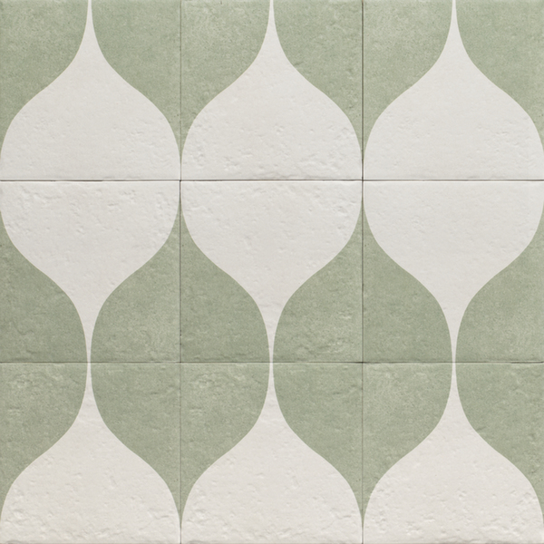 Керамогранит 20*20 Декор Зеленый Два / Decor Green Two (уп.1 м2/ 25 шт)