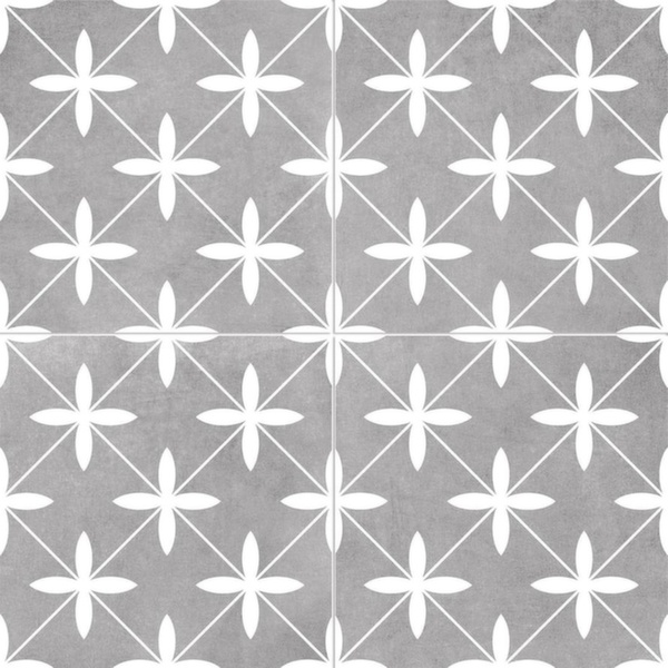 Керамогранит 45.2*45.2 Пул Серый Преднарезанный Сат / Poole Grey Pre-cut Sat (уп.1.23 м2/6 шт)