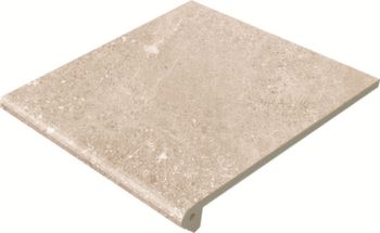 Ступень фронт. Закругл. 29.7*33 Петра Кремовый Противоск. / Peldаno Redon. Petra Crema Antislip (уп.4 шт)