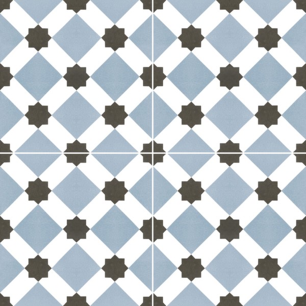Напольная плитка 45.2*45.2 Howard Blue Pre-cut Satin