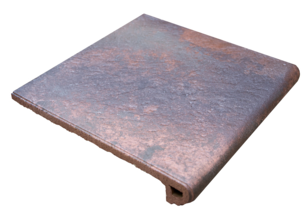 Ступень фронт. Закругл. 32.5*33 Металл Красный / Peldаno Redond. Metal Red (уп.6 шт)