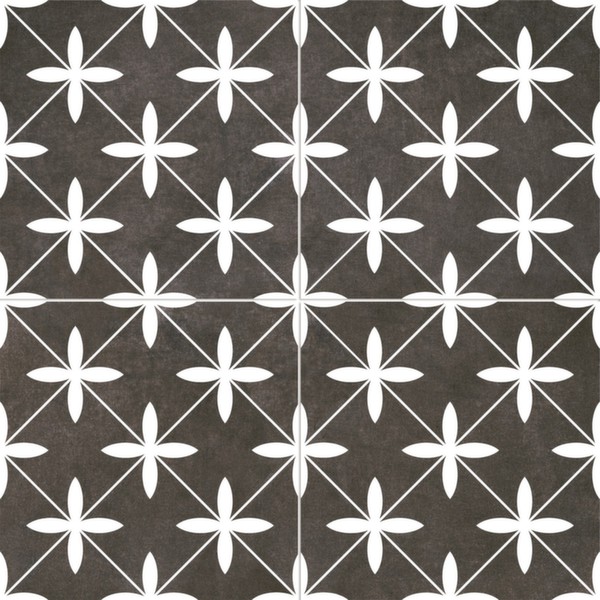 Напольная плитка 45.2*45.2 Poole Black Pre-cut Satin