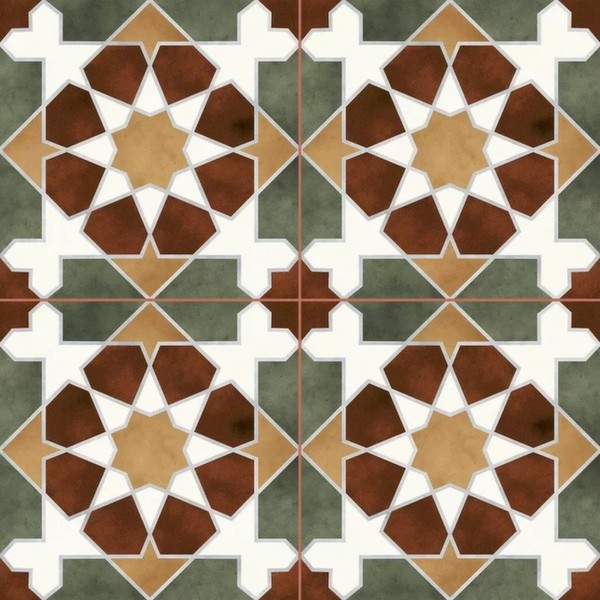 Напольная плитка 45.2*45.2 Rabat Green Pre-cut Matt