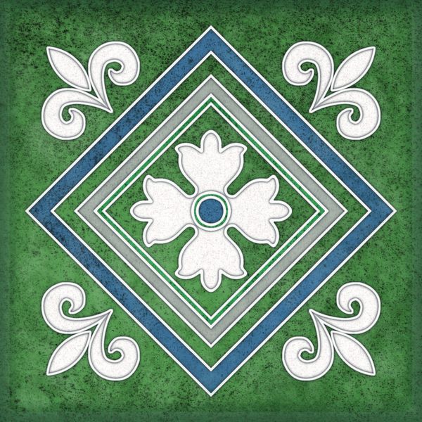 Настенная плитка 15*15 Smalto Decor 2 Verde (уп.0.9 м2/40 шт)