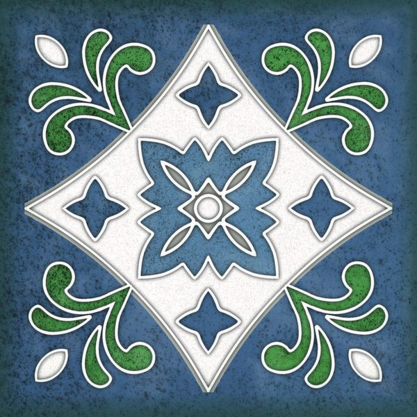 Настенная плитка 15*15 Smalto Decor 3 Blu (уп.0.9 м2/40 шт)