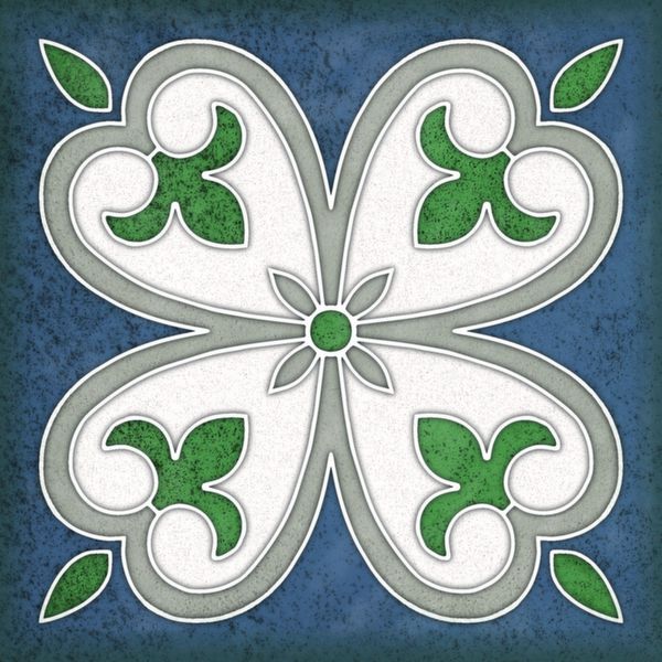 Настенная плитка 15*15 Smalto Decor 4 Blu (уп.0.9 м2/40 шт)